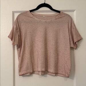 Lululemon Pink Pattern Tee